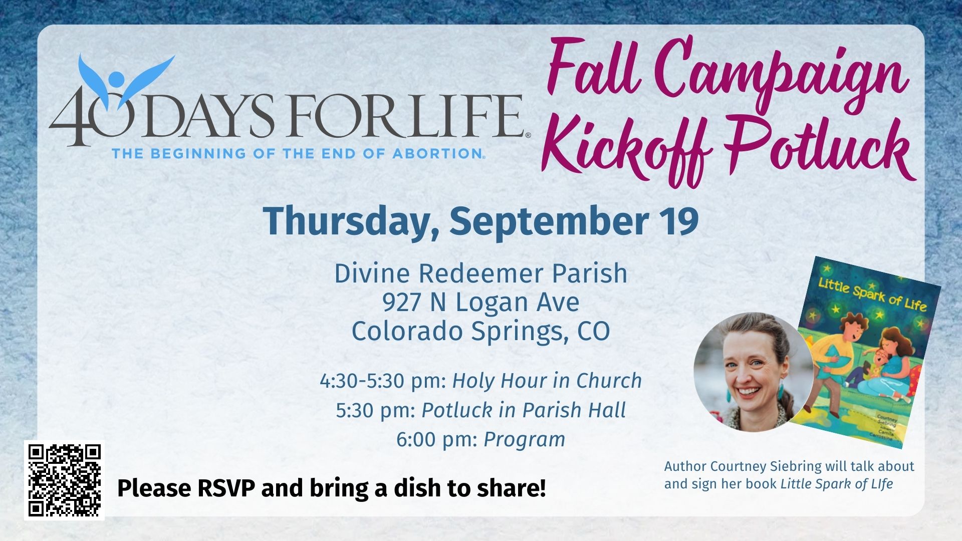 40 Days for Life - Fall Campaign Kickoff Potluck